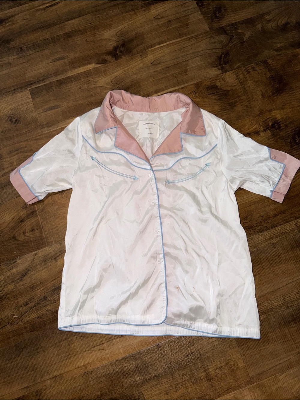 Understated Leather Pajama Top - Picture 6 of 11